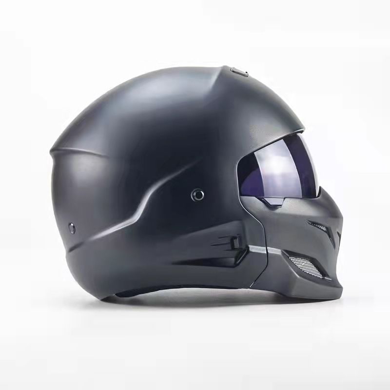 Samurai Black Scorpion Herr Kombinationshelhjälm Four Seasons Mech Battle Damage_voghion.com