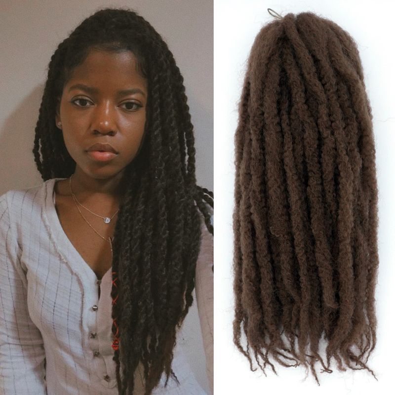 Marley Twist Braiding Hair 18 Inch Marley Twist Hair Twist Hair Afro Kinky Curly Crochet Hair Synthetic Marley Hair Extensions_voghion.com