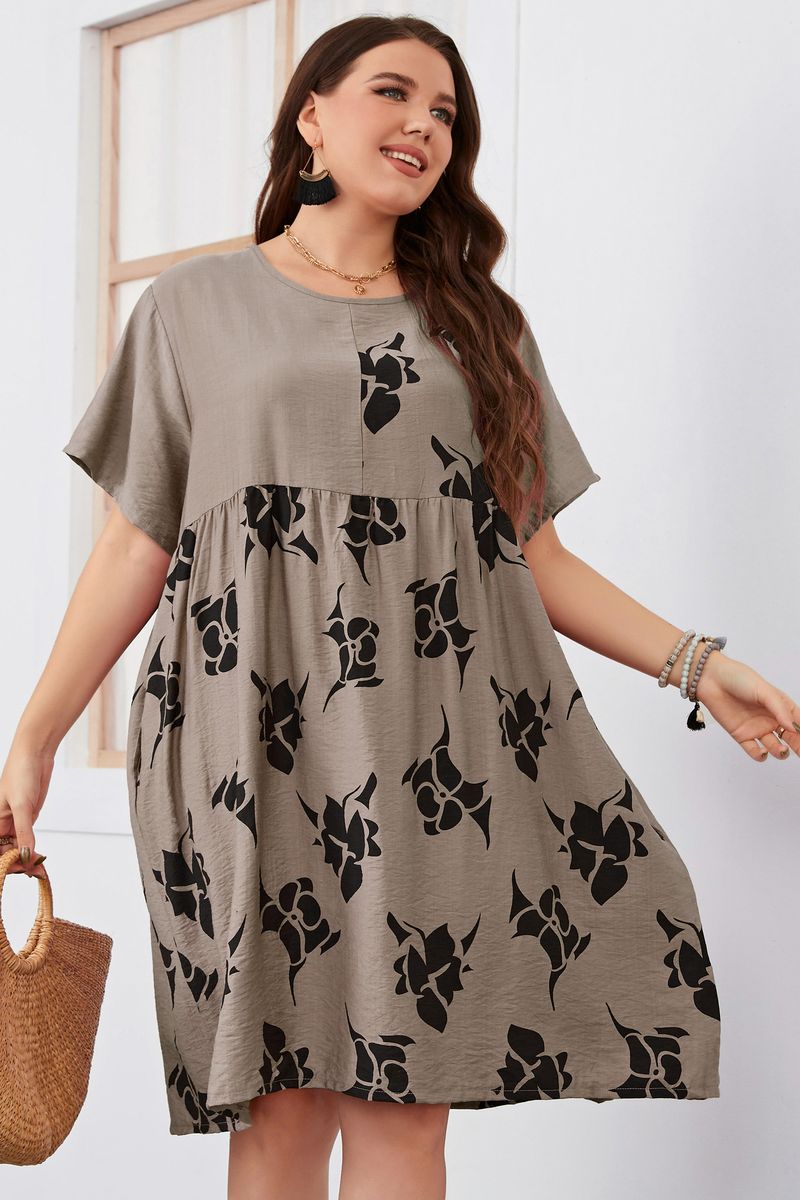Women's temperament commuting loose plus-size dress women's clothing_voghion.com