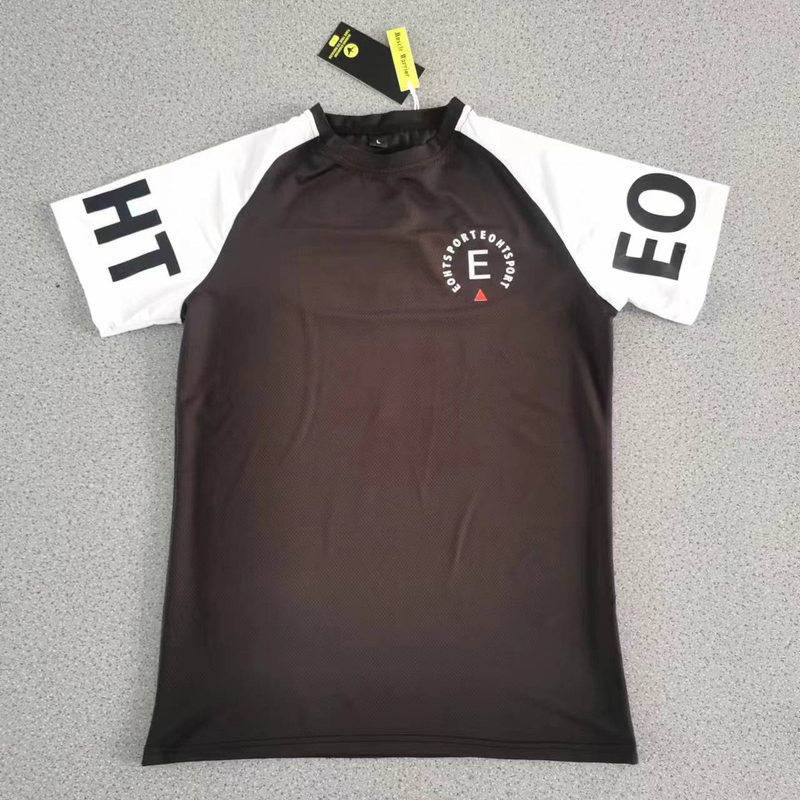 2023 Spring/Summer New Men's Sports Leisure Running Gym Exercise Slim Fit Elastic Quick Dry Ice Short Sleeve T-shirt_voghion.com