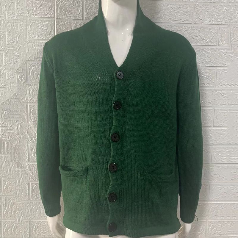 "Herren-Strickjacke aus Polyester – Klassischer Pullover mit offener Vorderseite für Business Casual (M-XXL, 5 neutrale Töne)"_voghion.com