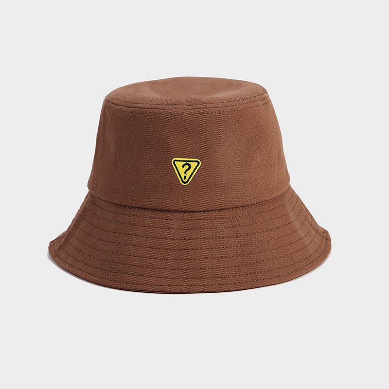 Νέα ετικέτα υφάσματος με ερωτηματικό, φαρδύ γείσο, γυναικείο καπέλο κουβά, πολυχρηστικό καπέλο ηλίου που δείχνει μικρό πρόσωπο, casual καπέλο νιπτήρα για άνδρες_voghion.com