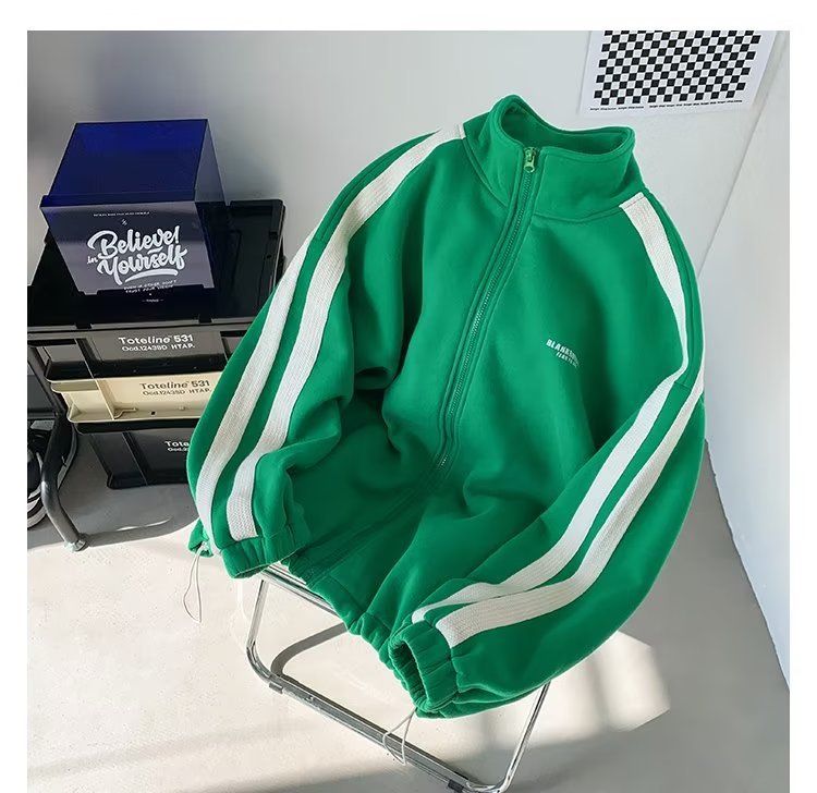 Styl Hong Kong, luźny, modny garnitur uliczny, sweter, długie spodnie, swobodny, sportowy, dwuczęściowy garnitur dla mężczyzn_voghion.com