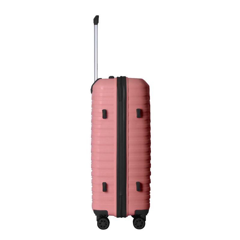 3-Piece Luggage Sets (20", 24", 28"), Suitcase With Wheels, Hardside Suitcase With Four Spinner Wheels And Scratch-Resistant Surface, Pink_voghion.com