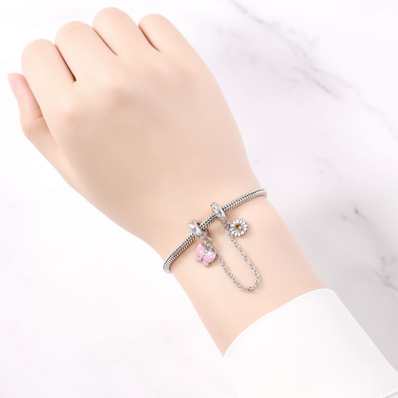 Women's Jewelry DIY Jewelry Bracelet Accessories Cat Fish Bone Wool Charm Pendant Beads Safety Chain Copper Plated Silver_voghion.com