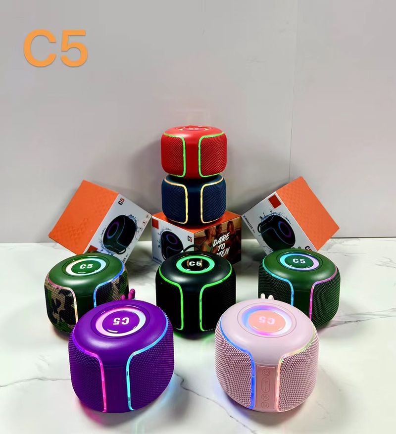 New C5 High Sound Quality, Convenient Bluetooth Speaker, Outdoor Cycling Goods, Cool and Dazzling Large Volume subwoofer_voghion.com