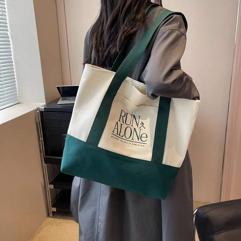 Damentasche, 2025 Hundert Arbeits- und Einkaufstasche mit großer Kapazität für Studenten, süße Tasche, einfache Taschen im neuen Stil_voghion.com