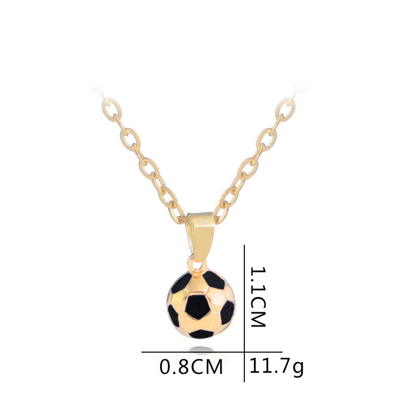Trendy Fußball Gliederkette Fußball Charm Halskette Anhänger Gold Farbe Sport Ball Schmuck Männer Junge Kinder Geschenk Anhänger Halskette_voghion.com