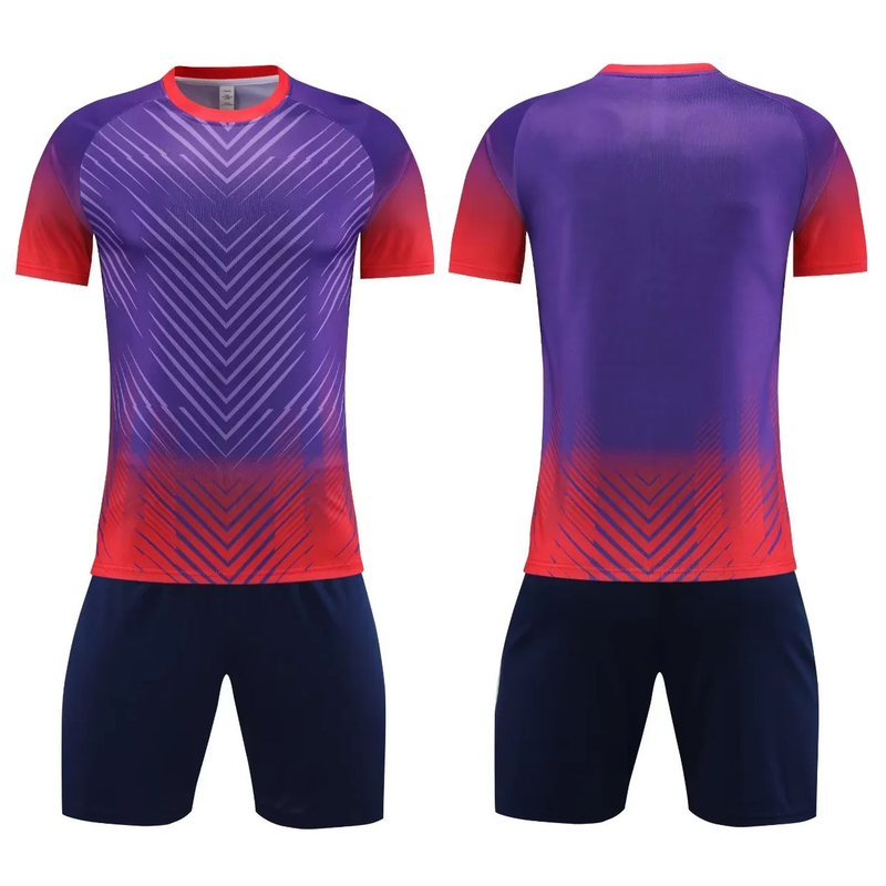 Children's Gradient Soccer Jersey Men's Soccer Jersey Summer Training Short Sleeve Personalized Printed Soccer Jersey_voghion.com