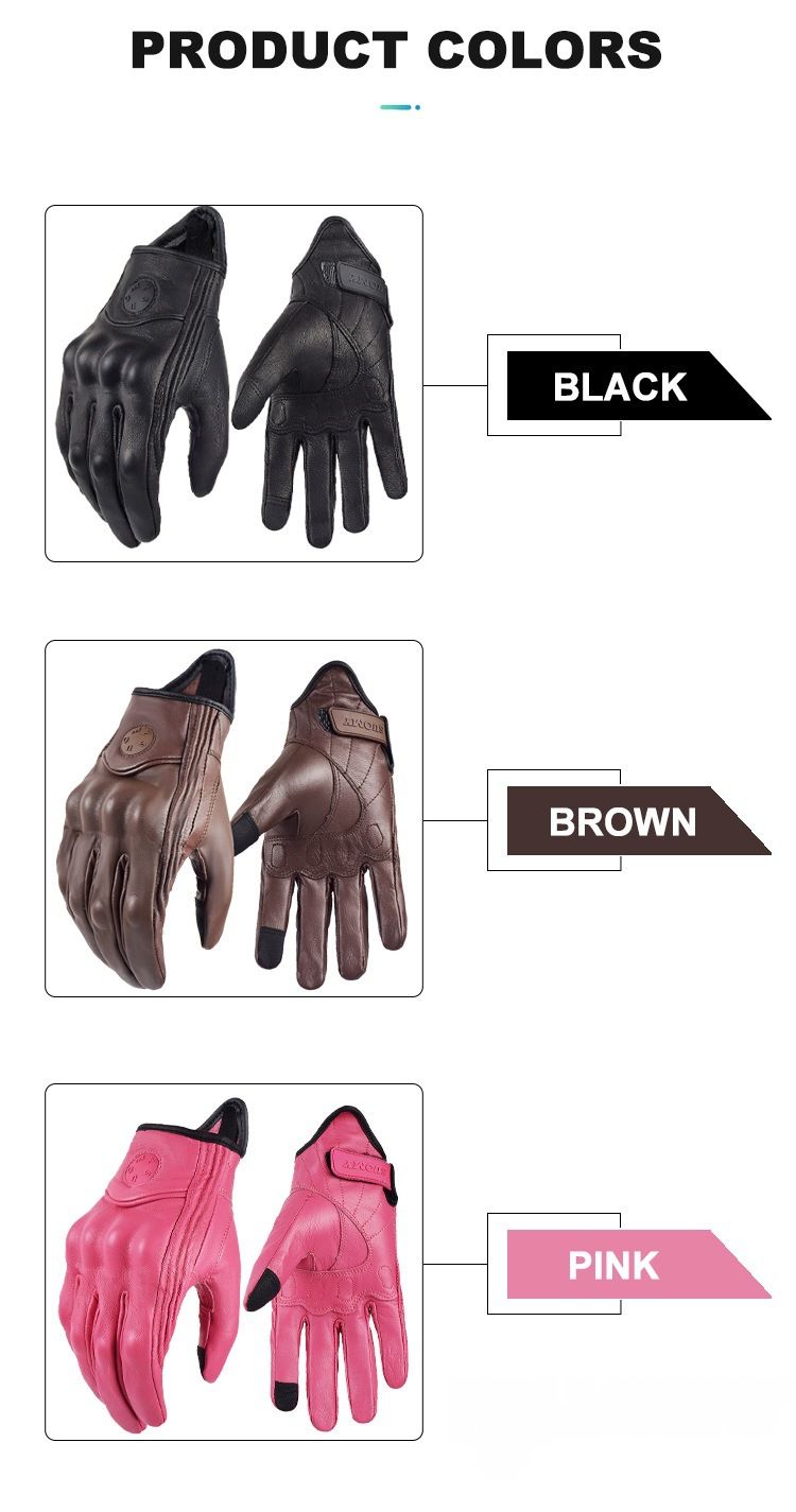 Cross-border wholesale SUOMY retro leather motorcycle gloves anti-fall touch screen motorcycle riding gloves men's and women's equipment_voghion.com