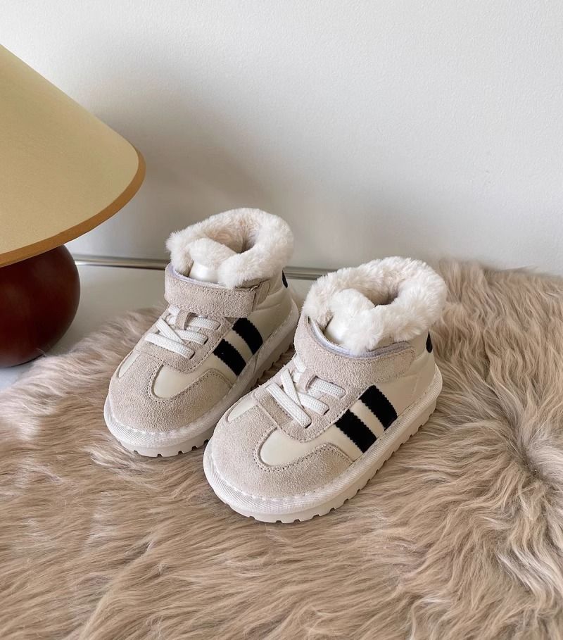 Bottes de neige chaudes et antidérapantes pour bébé, chaussures d'hiver 2025 en coton épais doublées de polaire pour garçon_voghion.com