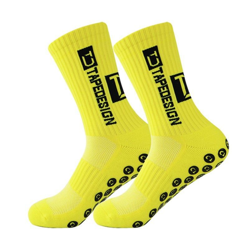 Chaussettes pour femmes, nouvelles chaussettes de football, chaussettes de sport à pois antidérapantes spéciales, chaussettes à fond épais en serviette_voghion.com