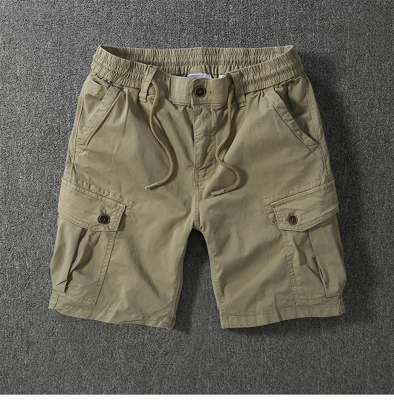 Herrenbekleidung Outdoor-Arbeitsshorts Sommer-Casual-Cargo-Shorts mit mehreren Taschen Bequemer Baumwollstoff Gerade Passform für den täglichen Gebrauch_voghion.com