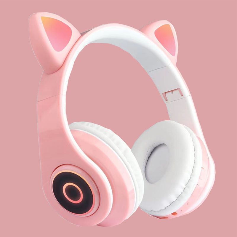 Auricolare Bluetooth 5.0 a forma di orecchie di gatto Anti-interferenza Cuffie stereo wireless da gioco pieghevoli Regalo di compleanno_voghion.com