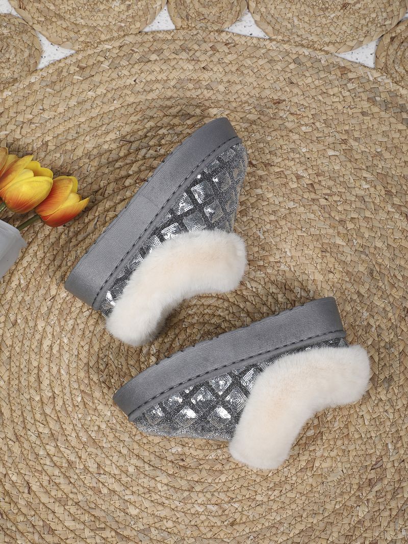 Nuovi stivali da neve casual con plateau e slip-on, caldi stivali bassi e pelosi_voghion.com