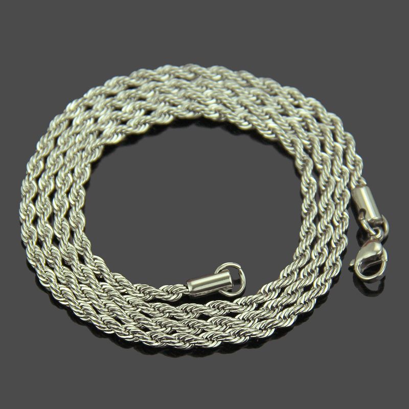 2025 Nye ankomster HNSP 3MM rustfritt stål vrikjede for menn og kvinner choker halskjede anheng tilbehør_voghion.com