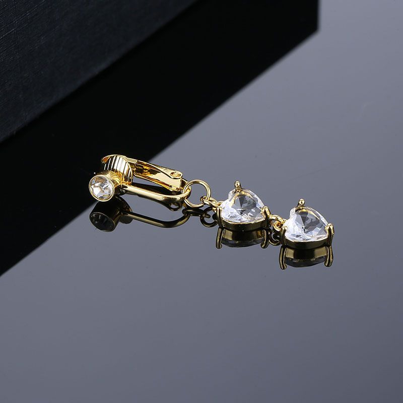 Anello per ombelico, piercing all'ombelico, clip a cuore, su ombelicale, non pircing per ombelico, orecchino per cartilagine, ornamento per il corpo_voghion.com