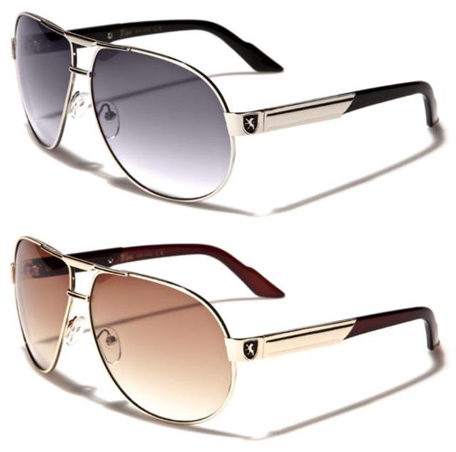 GAFAS DE SOL PILOTO DE DISEÑADOR KHAN L GRANDE NEGRO RETRO UV400 GRANDE HOMBRE MUJER NIÑOS_voghion.com