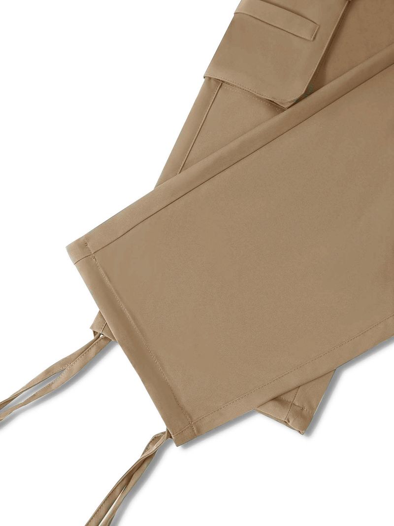 Ropa de mujer, monos casuales, pantalones tácticos retro con múltiples bolsillos_voghion.com