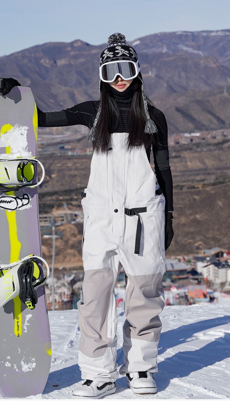 Snow Women's Slim Fit Ski Suit One-Piece Overalls Waterproof Windproof Warm_voghion.com