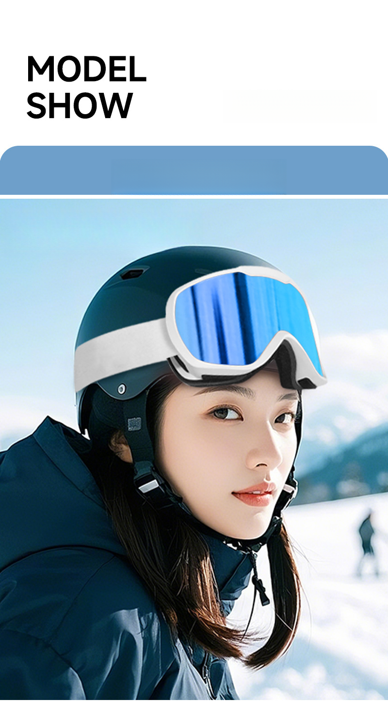 Magnetic Flip Cover Ski Men, Double Layer Anti-Fog Snow Goggles, UV Protection, Dustproof Mountaineering Goggles For_voghion.com
