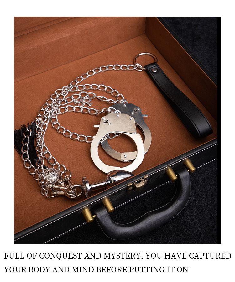 Black Wolf Metal With Brushes Crystal Beads Plug Handcuffs Prostate Massager Anal Vibrator Adult Toys Sex Store_voghion.com