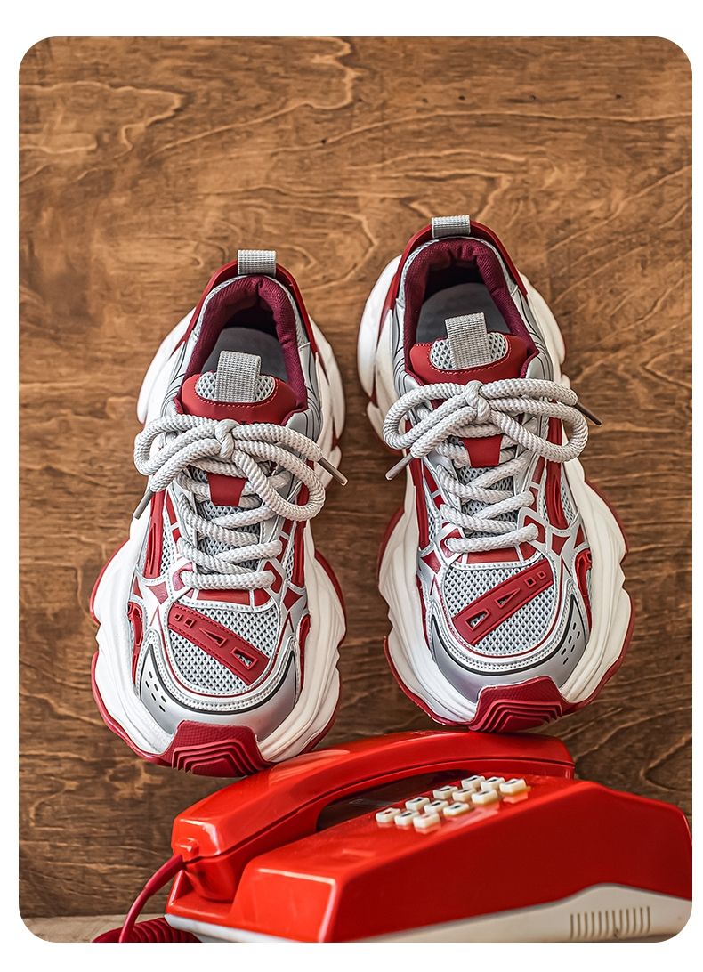 Men's Shoes 2026 New Winter Mesh Breathable Versatile Casual Sports Shoes Black Explosive Street Thick Sole Height Increasing Dad Shoes_voghion.com