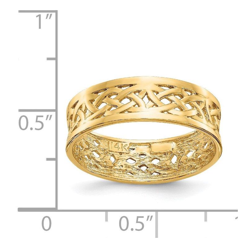 14k Polished Celtic Knot Band_voghion.com