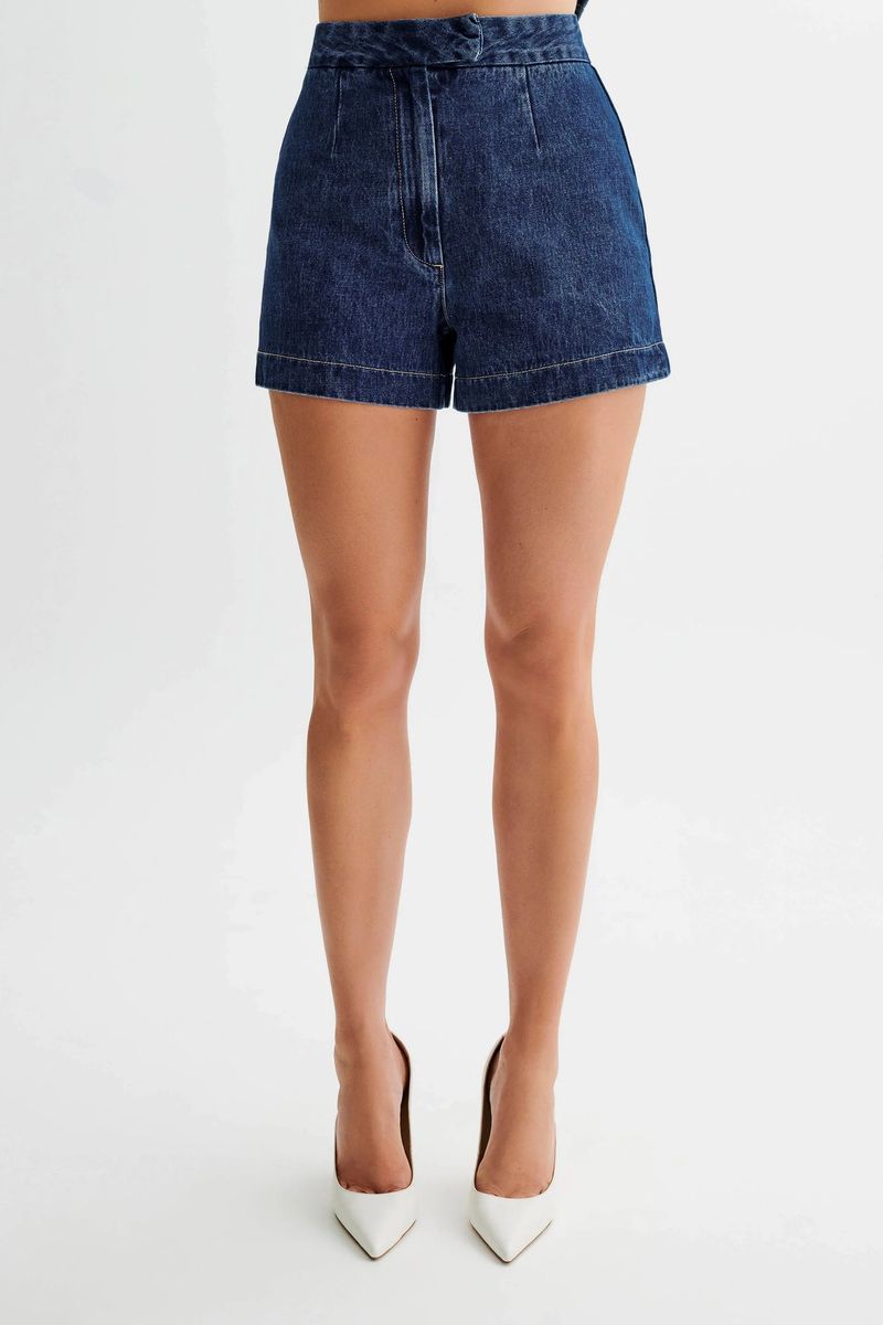 Frauen Kleidung mode lässig ärmellose hohe taille frauen anzug denim shorts_voghion.com