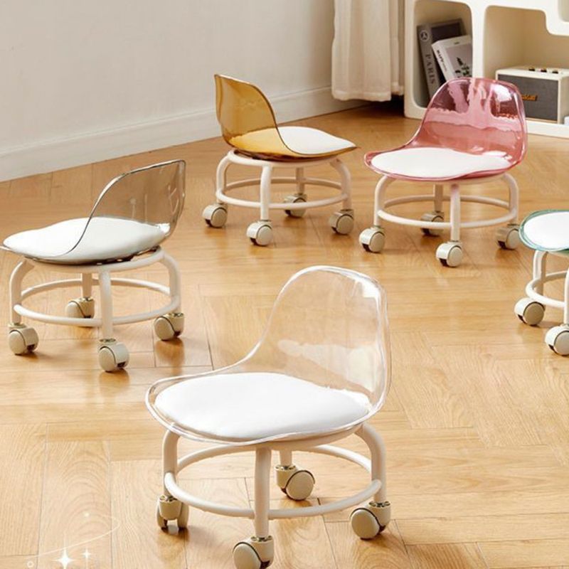 Deutscher Drehstuhl, niedrig, Acryl, Universalräder, geräuschlos, klein, mit Rückenlehne, Stuhl für Kinder, Bank, Schuhwechsel_voghion.com