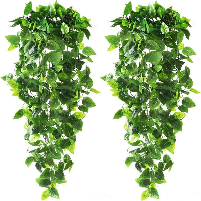 Casa Arredamento Parete Fiore Appeso Piccolo Ravanello Verde Artificiale Pianta a Foglia Verde Appeso Parete Rattan Fiore Appeso Ravanello Verde Pianta Appesa_voghion.com