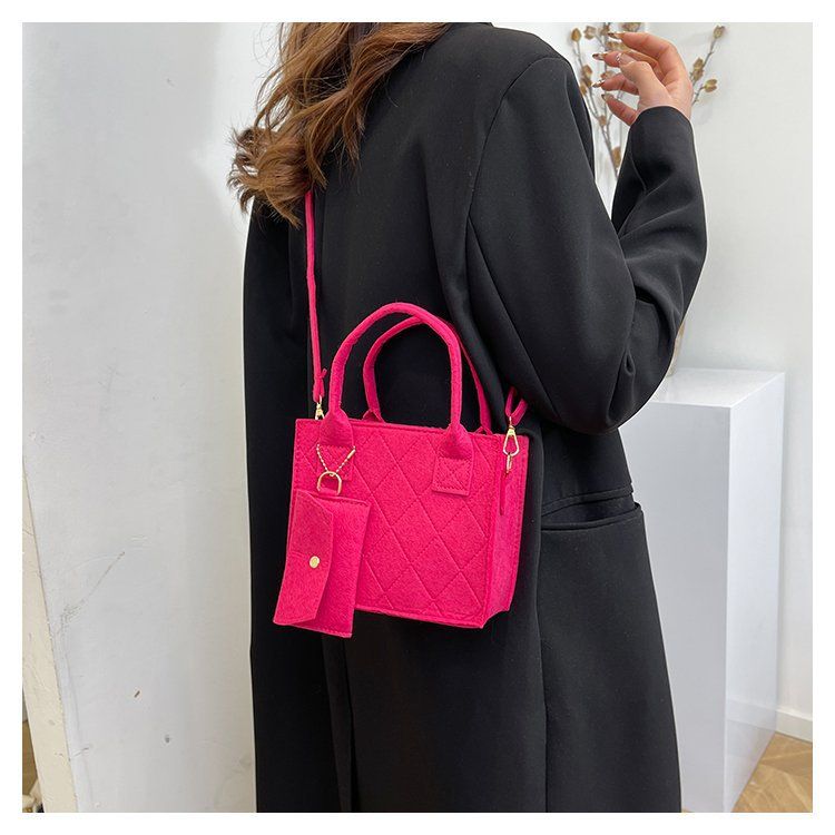 Bolsas femininas de três peças com recorte em formato de diamante, bolsa casual feminina de axila, moderna e moderna, bolsa transversal pequena quadrada_voghion.com