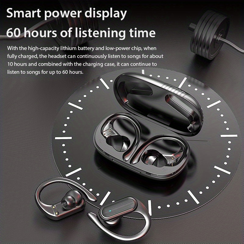 Bezdrátová sluchátka do uší, sportovní sluchátka s digitálním LED displejem, nabíjecí pouzdro, stereo sluchátka s mikrofonem pro telefon, počítač, notebook, sport_voghion.com