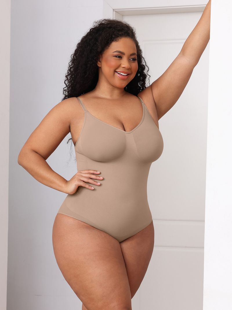 Seamless High-Compression Shapewear Bodysuit For Women – Tummy Control & Butt Lift – Breathable Nylon Fabric_voghion.com