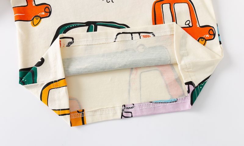 Ropa de casa para niños de manga larga, nueva primavera y otoño, trajes para niños y niñas, algodón, bonita excavadora, ropa de casa, traje de dos piezas_voghion.com