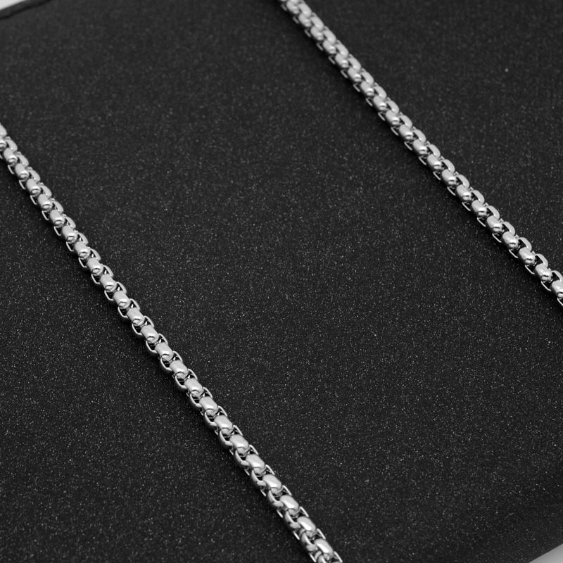 Collana in acciaio con catena in titanio, accessori in acciaio inox fai da te, gioielli da donna, perle, da uomo_voghion.com