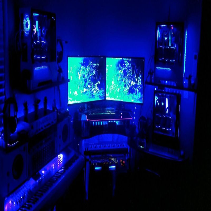 5V5050RGB kleurrijke LED-lichtstrip 30 lichten infrarood mobiele telefoon Bluetooth APP achtergrondmuziek zelfklevende zachte lichtbalk_voghion.com