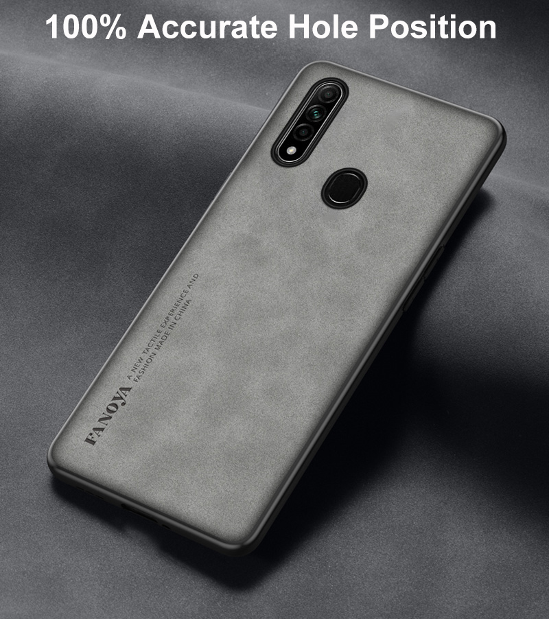 Lüks PU deri kılıf için OPPO A31 2020 AX5S AX7 AX5 kapak mat silikon koruma telefon kılıfı için OPPO A5 A7 A12 A3S_voghion.com