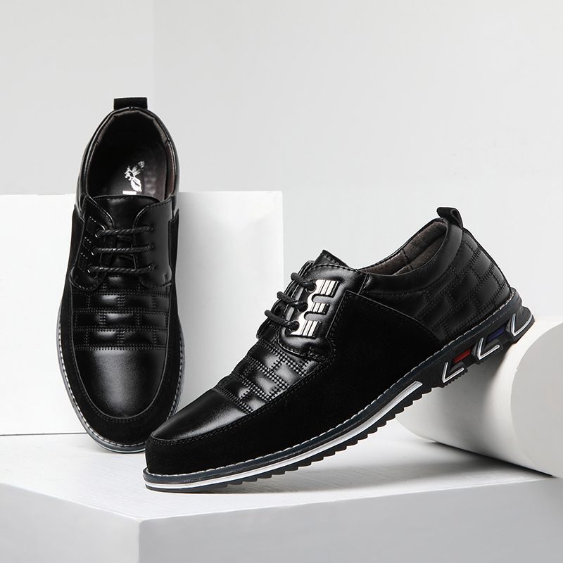Scarpe da uomo estive, nuove, traspiranti, in pelle, casual, grandi, versatili, alla moda, in edizione coreana._voghion.com