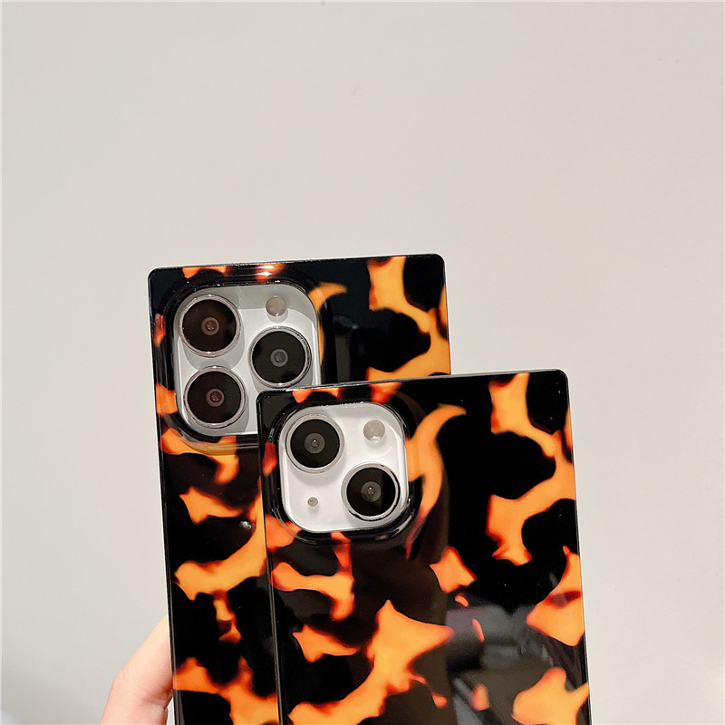 Creativo motivo a fiamma quadrata Apple 14 adatto per iPhone 15 PROMAX telefono XR anti caduta 13 Pro custodia morbida_voghion.com