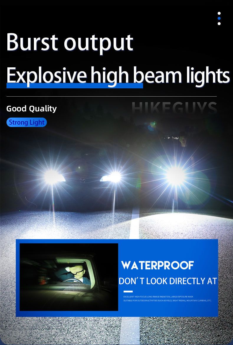 White Laser Digital Display Emergency Light Rechargeable Outdoor New Flashlight Super Bright Long Range High Power Strong Light Flashlight_voghion.com