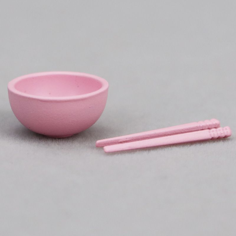 1:12 babaház babaház miniatűr étel és játék dekoráció mini bútor OB11 jelenet kiegészítők fém tál és pálcika_voghion.com
