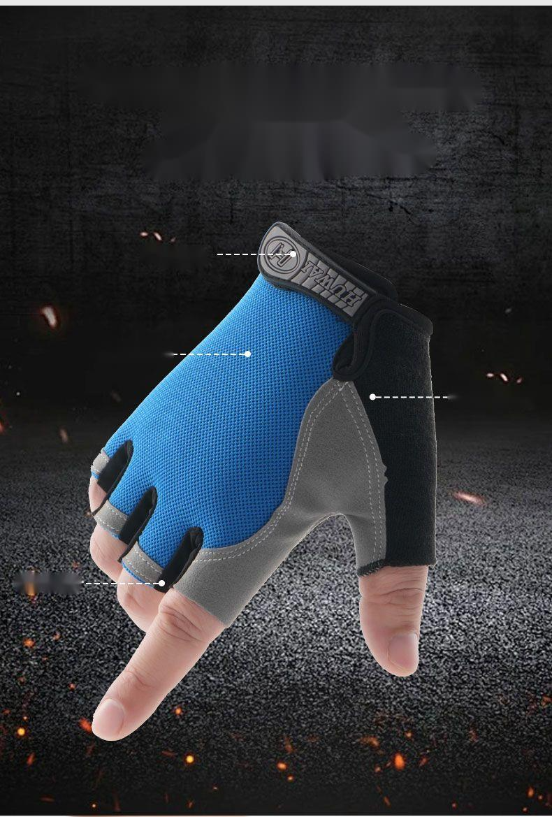 Barra per trazioni per ciclismo sportivo a mezze dita, resistente all'usura, per uomini e donne, per fitness all'aperto, anti-calli, ispessita e antiscivolo_voghion.com