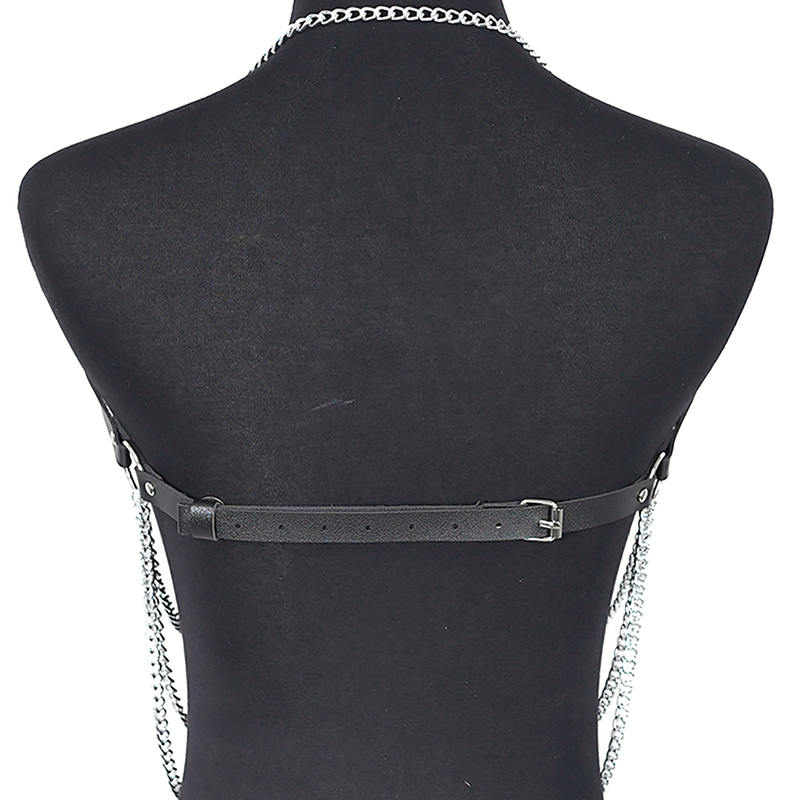 Frauen Sexy Harness Gürtel Leder Dessous Kette Harness Brust BOndage Dessous Body Harness Gothic Fetisch Kleidung_voghion.com