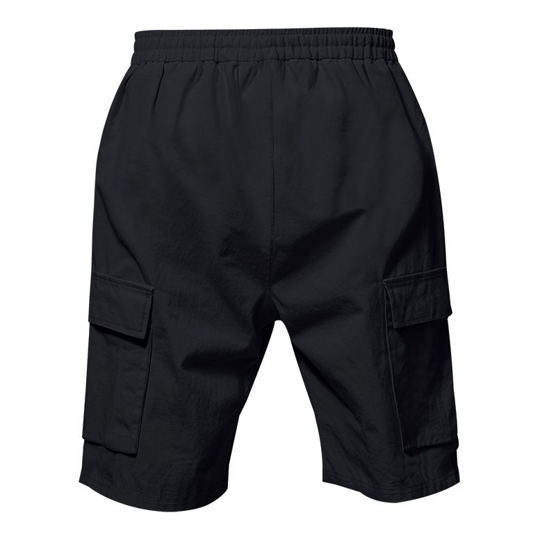 Pantaloncini da jogging casual da uomo, larghi, traspiranti, adatti alla spiaggia, con tasche multiple, adatti a tutti i giorni._voghion.com