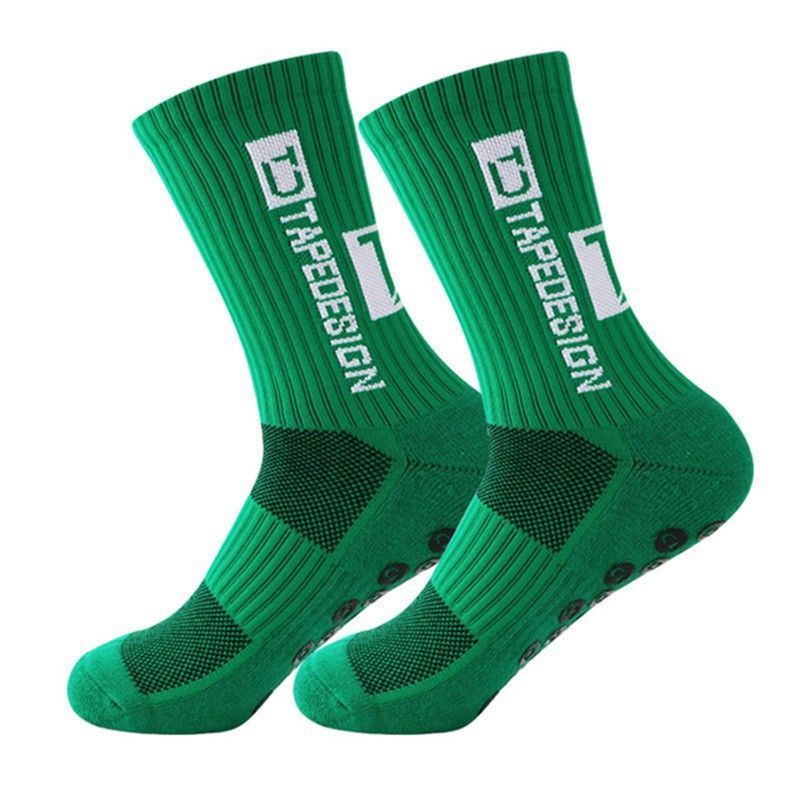 Chaussettes pour femmes, nouvelles chaussettes de football, chaussettes de sport à pois antidérapantes spéciales, chaussettes à fond épais en serviette_voghion.com