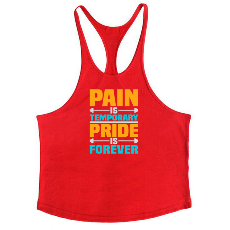 Trendy Summer Muscle Exercise Brother Men's Fitness Tank Top Elastic Pure Cotton Sling Racerback Tank Top_voghion.com