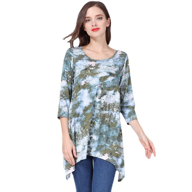 Spring and Autumn Crop Sleeves T-s Round Neck Loose Breathable Pregnant Women's Top Super Soft Modal Breastfeeding_voghion.com