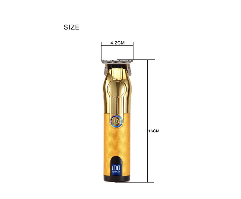Νέα επαναφορτιζόμενη κουρευτική μηχανή LCD USB για οικιακή χάραξη κεφαλής λαδιού, ηλεκτρικά ψαλίδια ώθησης, ηλεκτρικό ξυράφι fader_voghion.com