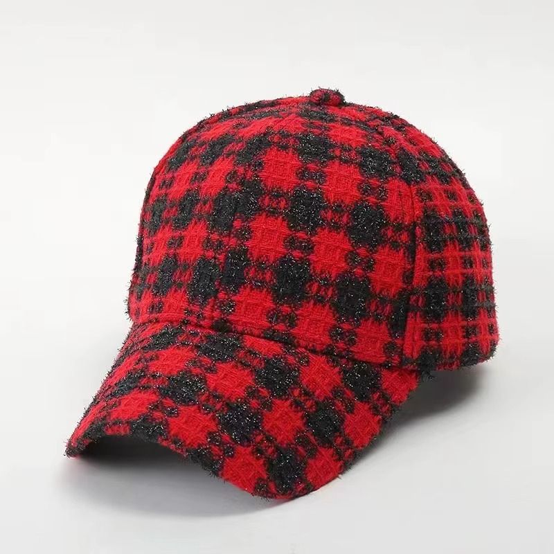 New Little Fragrant Hood Cappello da baseball a scacchi per bambini Moda coreano Versatile Cappello in lingua d'anatra 2024 Primavera/Estate_voghion.com